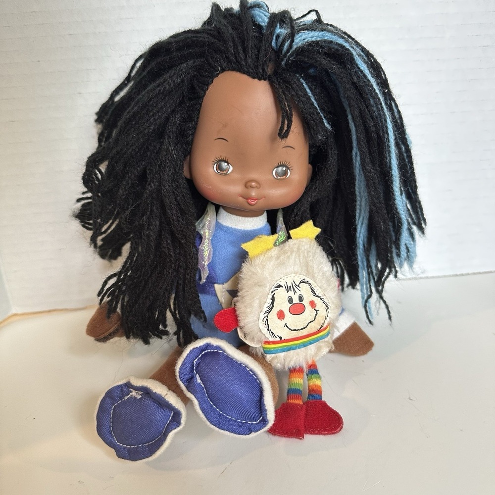 Official 80s Rainbow Brite INDIGO BRITE Doll w Sprite ORIGINAL 1983 Hard To Find